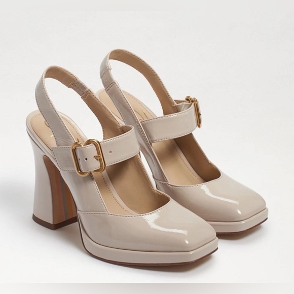 Sam Edelman Jildie Mary Jane Slingback Chunky Heels 9.5 Square Toe Y2K - Picture 3 of 12
